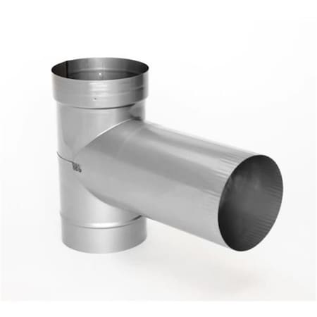 Rickis Rugs 7 in. Homesaver Roundflex Short Tee with 10 in. Removable Take-Off, 304-Alloy RI2212943